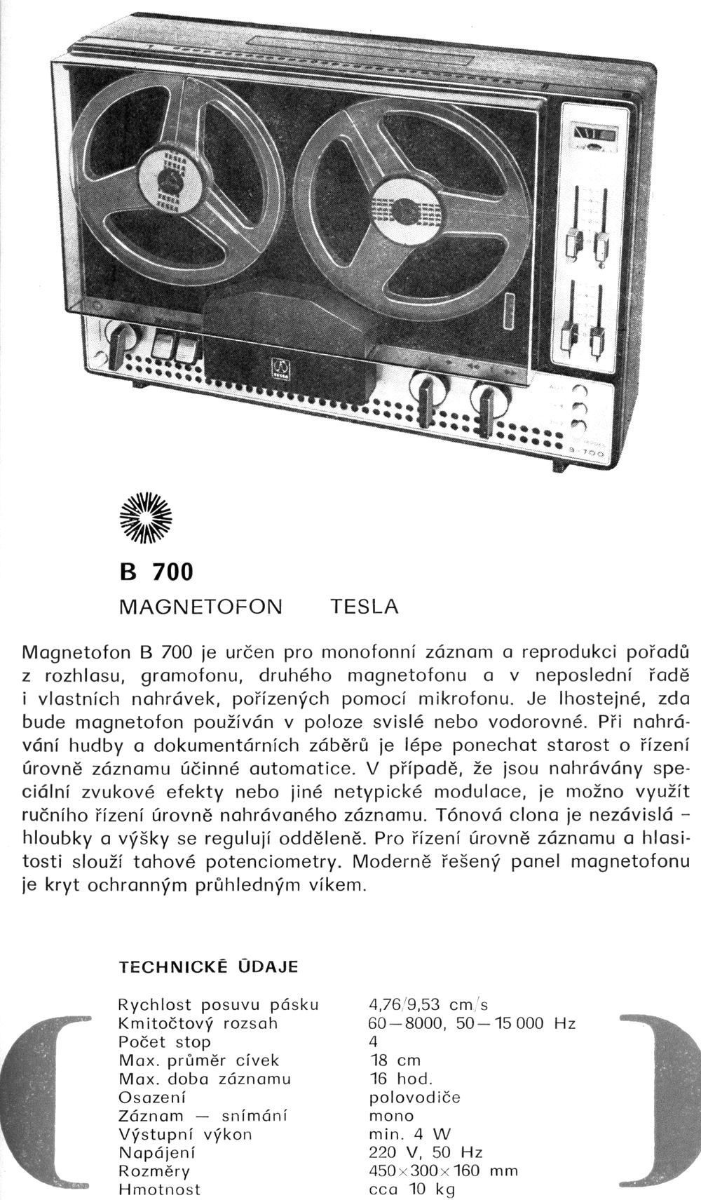 Tesla, B700, ANP262(Magnetofón)